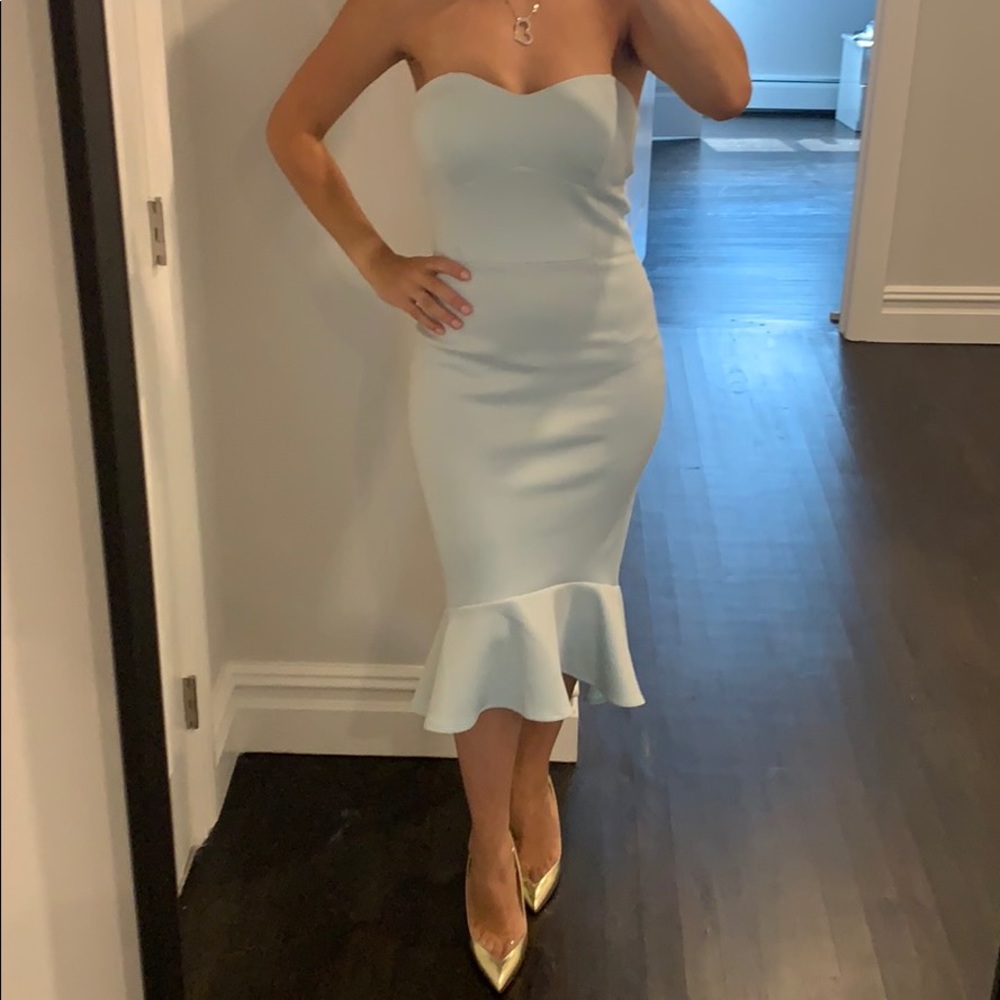 ASOS midi high low strapless dress- size US 6